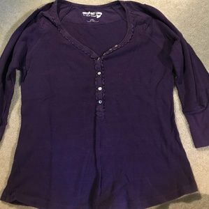 Purple 3/4 sleeve shirt